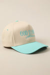 God Is Good Mint Embroidered Trucker Hat