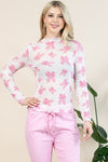 Ainsley Coquette Ribbon Mesh Top
