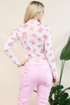 Ainsley Coquette Ribbon Mesh Top