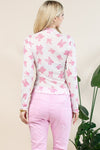 Ainsley Coquette Ribbon Mesh Top