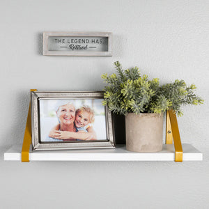 The Legend Has Retired Wood Framed Glass Plaque