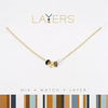 Trio Bead & Pearl Layers Necklace in Gold