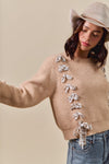Sweet on Plaid Lace Up Sweater
