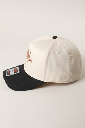 Howdy Black & Natural Embroidered Trucker Hat