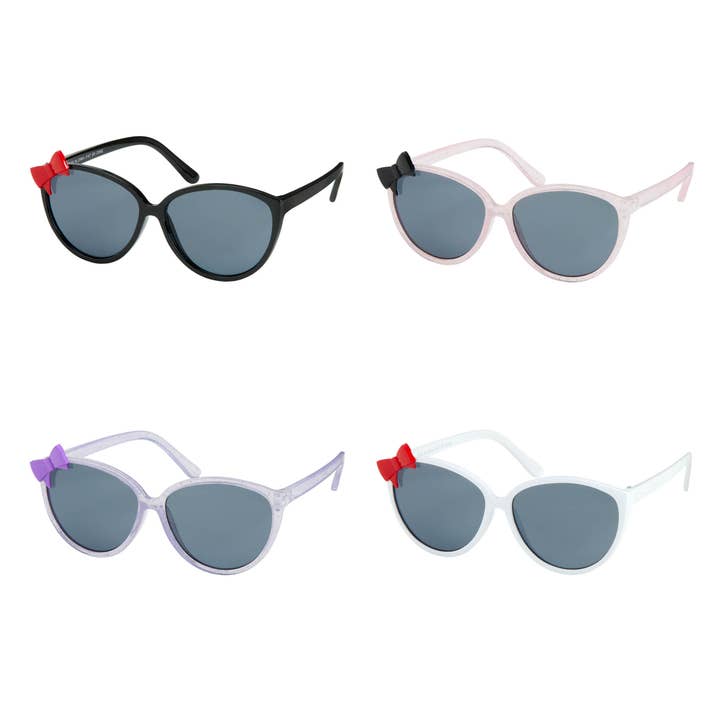 Blue Gem Kids Cat Eye With Bow Sunglasses