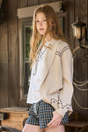 Western Spirit Jacquard Shawl Knit Cardigan