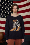 Wild West Jacquard Long Sleeve Knit Sweater