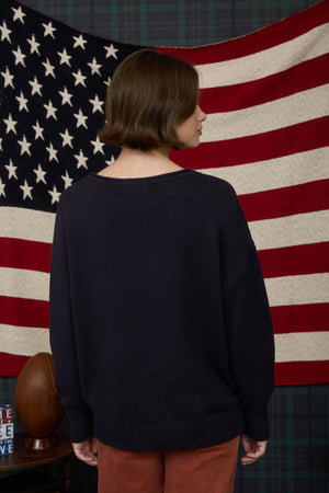 Wild West Jacquard Long Sleeve Knit Sweater