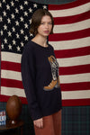 Wild West Jacquard Long Sleeve Knit Sweater