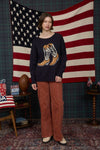 Wild West Jacquard Long Sleeve Knit Sweater