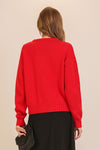Love Knot Red Cable Knit Sweater