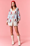 Jolly Santa Oversized Knit Cardigan