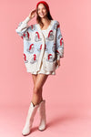 Jolly Santa Oversized Knit Cardigan