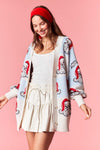 Jolly Santa Oversized Knit Cardigan