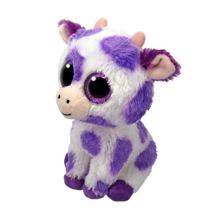 Ty Ethel Purple Spotted Cow Beanie Boo