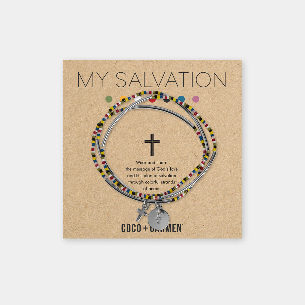 My Salvation Silver Cross Charm Bracelet