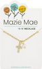CZ Cross & Pearl Gold Mazie Mae Necklace