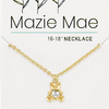 Teddy Bear Gold Mazie Mae Necklace