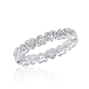 Heart Band Stack Ring