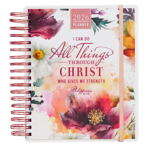 I Can Do All Things Phil. 4:13 2026 Wire 18 Month Planner