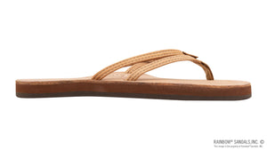 The Sandpiper Luxury Leather Ladies' Rainbow Sandals - Buckskin