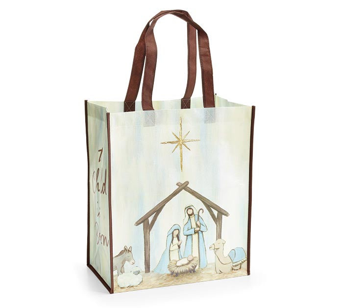 A Child Is Born Nativity Tote