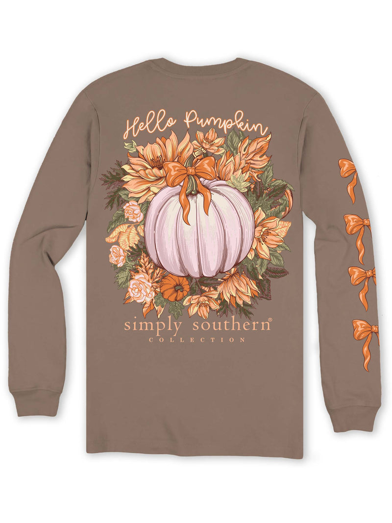 Pumpkin Long Sleeves Simply Southern Tee