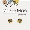 Leopard Print Gold Stud Mazie Mae Earrings