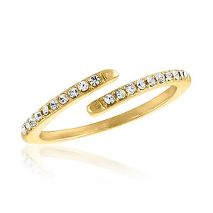 Wrap CZ Gold Layers Ring