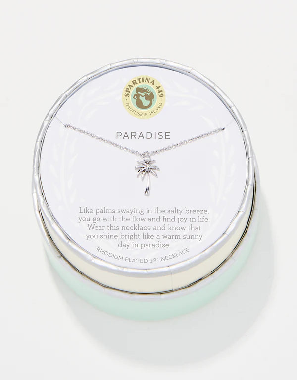 Spartina Sea La Vie Silver Paradise Palm Tree Necklace