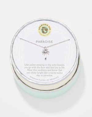 Spartina Sea La Vie Silver Paradise Palm Tree Necklace