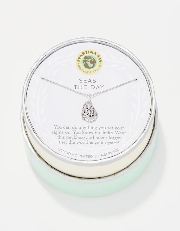 Spartina Sea La Vie Silver Seas the Day Oyster Necklace