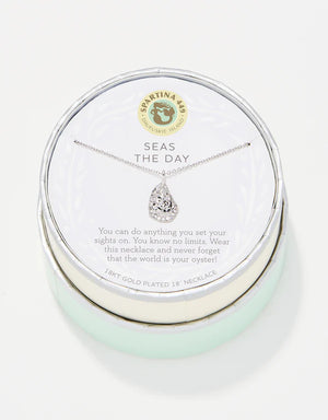 Spartina Sea La Vie Silver Seas the Day Oyster Necklace