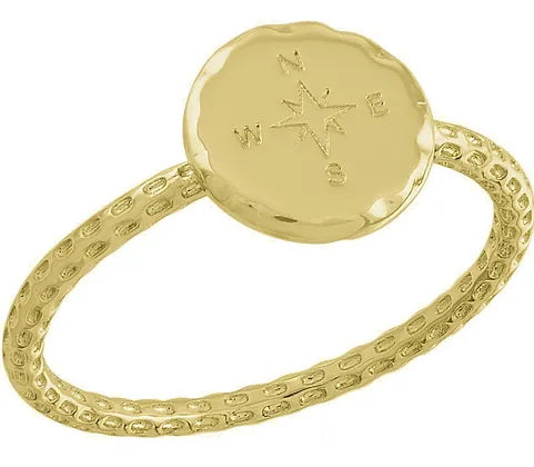 Compass Gold Layers Ring