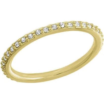 Thin Diamond Gold Layers Ring