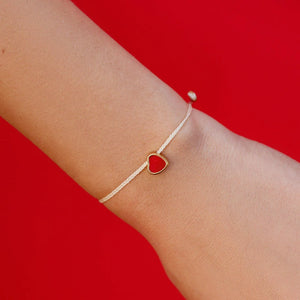 Heart Bead Pura Vida Dainty Natural Gold Bracelet