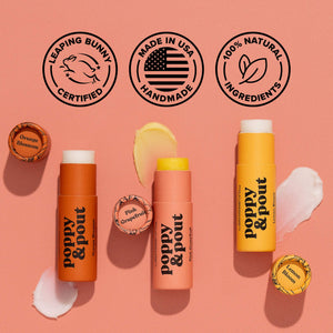 Pink Grapefruit Poppy & Pout Lip Balm