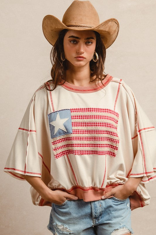 Patriot Threads Patchwork Top
