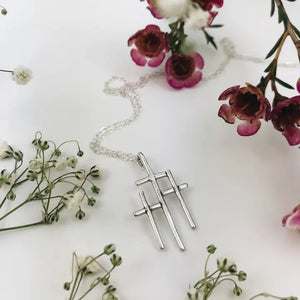At The Cross Sterling Silver Necklace