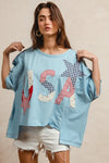 Star Spangled Stitch Patchwork Top