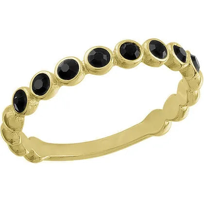 Black Infinity Gold Layers Ring