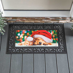 Santa Puppy and Kitten Sassafras Switch Mat