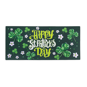 Happy St. Patrick's Day Shamrocks Sassafras Switch Mat