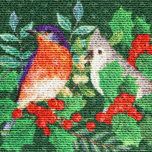 Winter Bird Friends Textured Sassafras Switch Mat