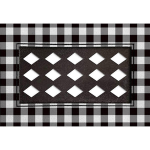 Black & White Buffalo Check Flocked Sassafras Switch Mat Tray