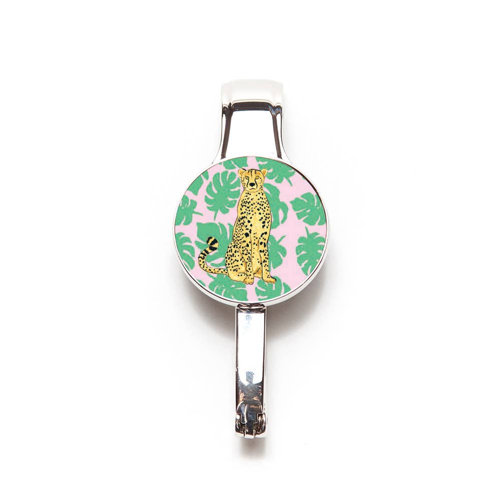 Cheetah Palm Print Purse Key Hanger