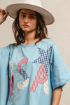 Star Spangled Stitch Patchwork Top