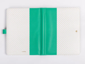 Color Block Teal & Gold Dots PadFolio