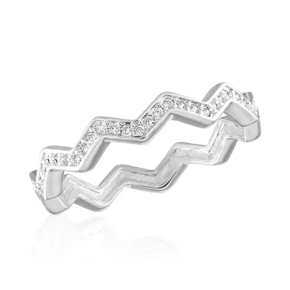 Zig Zag Infinity Stack Ring