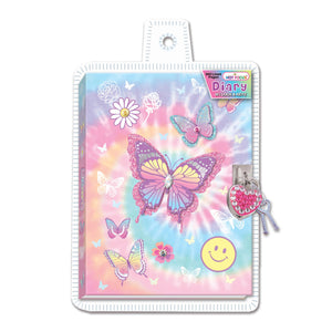 Tie Dye Butterfly Diary with Lock & Keys